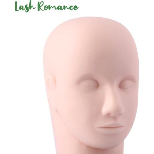 Lifelike Real Skin Training Mannequin Head Lashes Extension with Removable Eyelids Soft-Touch Silicon Practice Head Kit