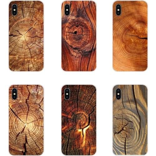 For Samsung A10 A30 A40 A50 A60 A70 Galaxy S2 Note 2 3 Grand Core Prime Natural Bamboo Wood Tree Growth Ring Silicone Shell Case