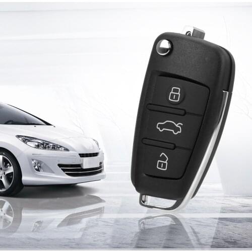 3 Button Folding Remote Flip Case Car Key Shell Key Fob Case For Audi A2 A3 A4 A6 A6L A8 Q7 TT Car Accessories No Blade