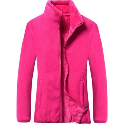 Plus fleece thickened outdoor fleece fleece womens polar fleece warm jacket loose hand fleece cardigan jacket and jacket liner