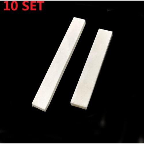 10 SET DIY Natural Bone Ukulele 4-string Mini Guitar Bridge Nut Saddle 100% Natural Cow Bone Handmade Bone Blank Block