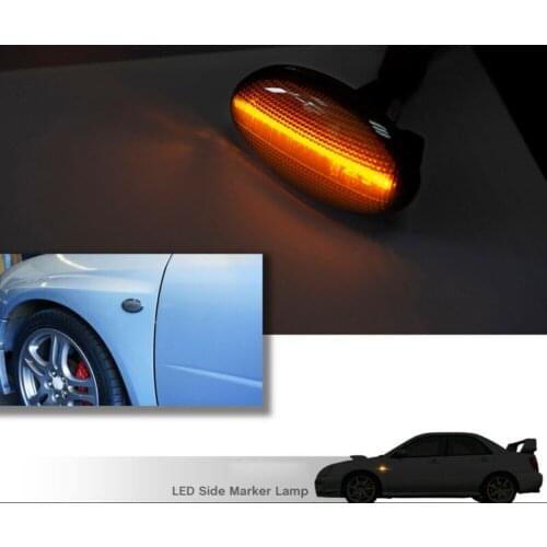 Waterproof Side Fender Marker Light Amber For Subaru Liberty 2000-2003 For Subaru Forester 2001-2005 2pcs Smoked Lens New