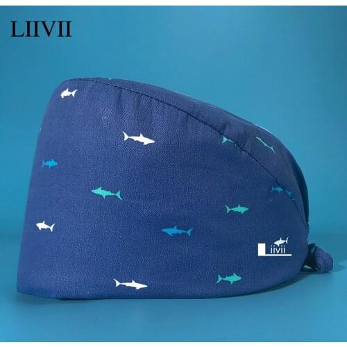 High Quality Mens surgical cap cartoon printing breathable beauty salon nursing cap nurse accessories wholesale doctor hats