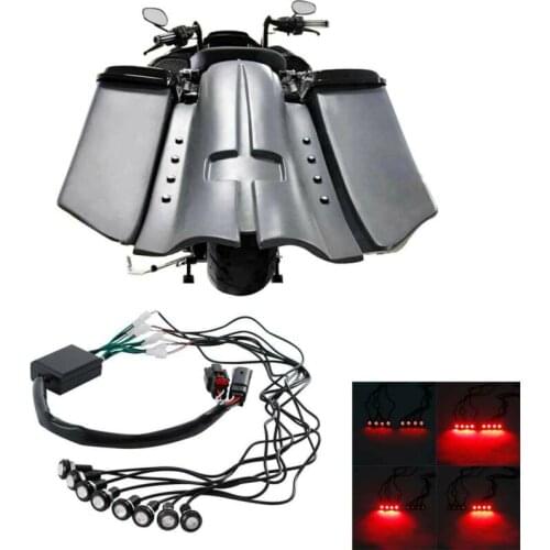 Motorcycle Rear Fender Red Tail Light For Harley Touring Baggers Road Street Electra Glide 2014-2020