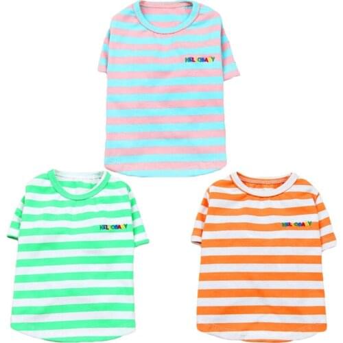 Colorful Strips Cat Clothes Dog Sweatshirt Tshirt Soft Hoody Hoodies Pullover Dog Costume For Small Medium Dogs Pet Clothing XXL