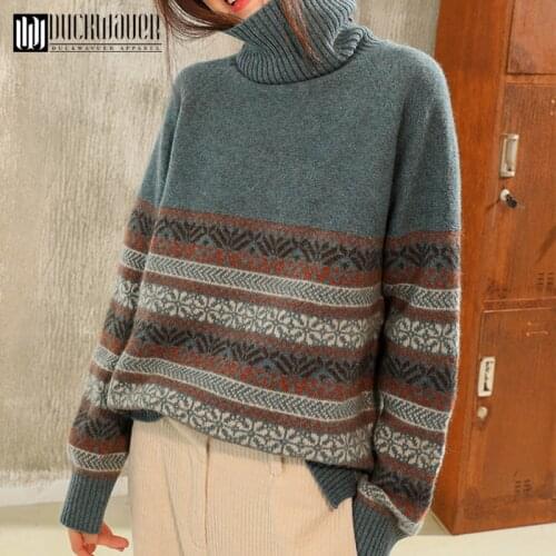 Duckwaver 2020 Autumn Winter Women Knitted Turtleneck Sweater Casual Soft Solid Jumper Fashion Slim Femme Elasticity Pullovers