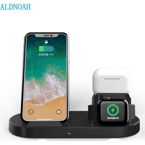 15W 3 in 1 Qi Wireless Charger for iPhone 12 11 Pro XS XR X 8 Fast Charging Dock Station For Apple Watch 6 5 4 3 2 AirPods Pro