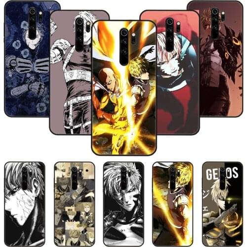 Phone Case For Xiaomi Redmi Note 8 8T 7 7A 9 9S 8A 4 5 Pro Black Cover Back Tpu Hoesjes Soft Funda Art One Punch Man Genos
