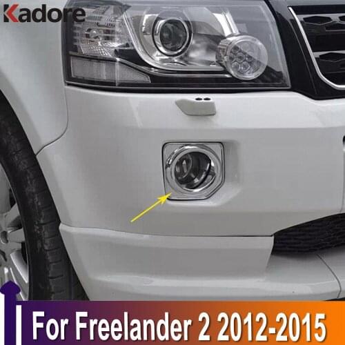 For Freelander 2 2012 2013 2014 2015 ABS Chrome Front Foglight Fog Light Lamp Cover Trim Car Protect Exterior Car Accessories