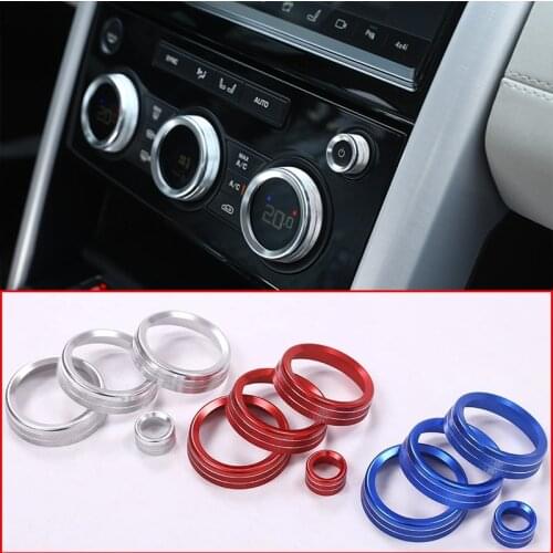 For Land rover Discovery 5 LR5 L462 2017-20 Car Air Condition Knob Audio Volume Control Button Circle Decoration Trim Ring Cover