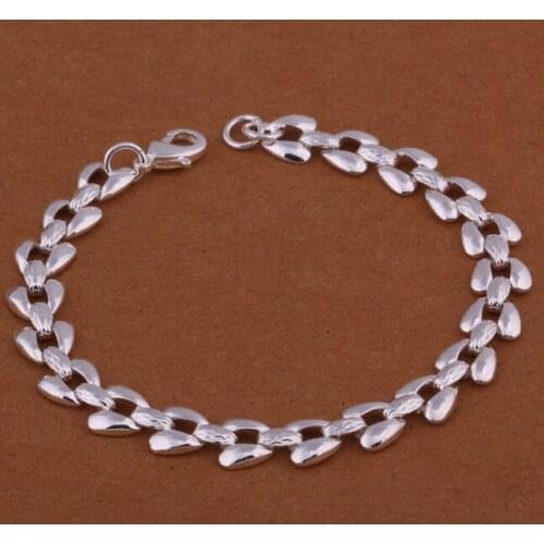 H362 New Arrivel Free Shipping Silver plated Cuff Chain Charm Leading shrimp buckle Bracelet Jewelry Bracelet /aixajaea bvhakmoa