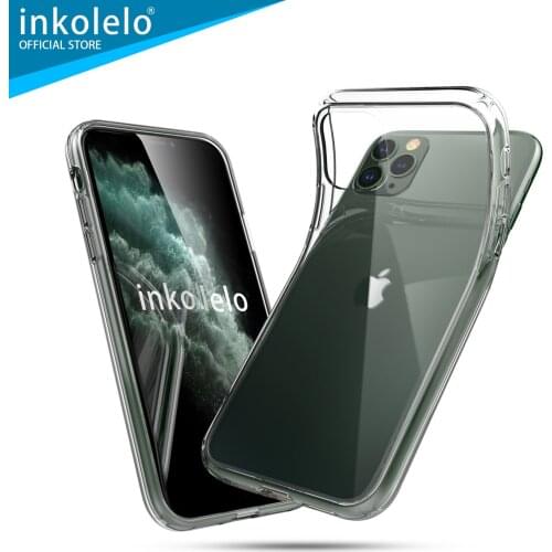 Inkolelo Transparent iPhone 11 Pro Case [Air Cushion] Soft TPU Bumper and Hard PC Back Shockproof Protective HD Clear Cover