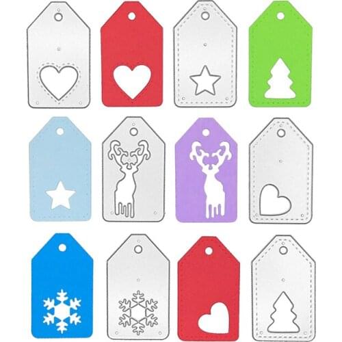 Julyarts Tag Dies Cutting Dies Christmas for DIY Scrapbooking Embossing Paper Cards Decoration