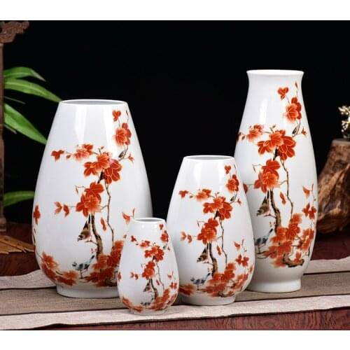 Chinese Jingdezhen Ceramic Vase Adornments Art Hotel Store Office Ornaments Decoration Home Livingroom Desktop Furnishing Crafts