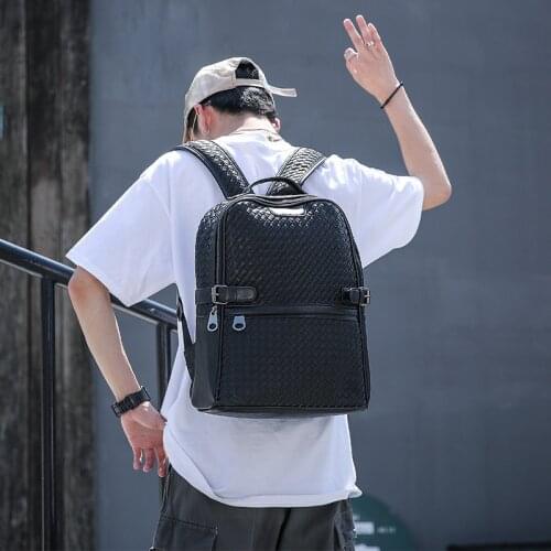 Fashion Backpack Women Backpack Men PU Leather Backpacks For Teenagers Luxury Designer Large Capacity Laptop Bag Male Travel Bag