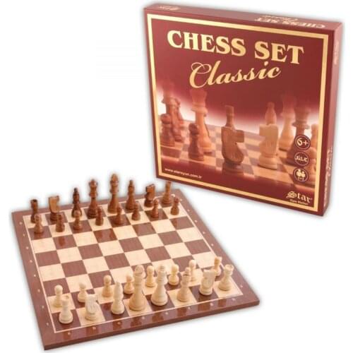 Star Chess Set Classic Wooden International Board Games Birthday Kids Man Gift The Queens Gambit Tv Series Made in Turkey