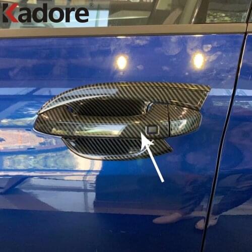 For Kia Optima 2021 2022 ABS Carbon Fiber Side Door Handle Cover Trim Car Stickers Exterior Accessories Car Styling