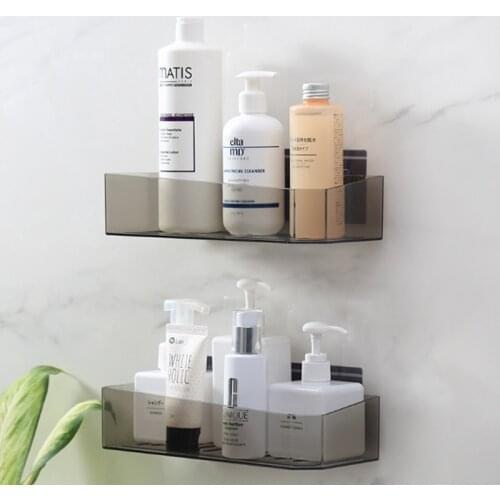 Bathroom Shelves Wall-mounted Storage Rack Household Plastic Perforation-Free Kitchen Toilet Toilet Organizer Storage Rack