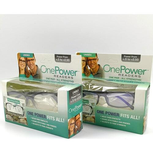Newest Mulifocal One Power Readers High Quality Women Men Auto Adjusting Bifocal Reading Glasses +50 to +250 Dropshipping