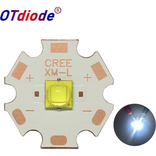 Newest XML3 Xlamp XM-L3 CREE 17W 5050 Cool White LED Emitter Chip Bulb Light with 16mm 20mm copper Aluminum base board heatsink