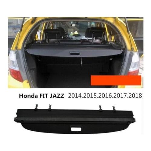 High Qualit Car Rear Trunk Cargo Cover Security Shield Screen shadFits For Honda FIT JAZZ 2014 2015 2016 2017 2018(black, beige)