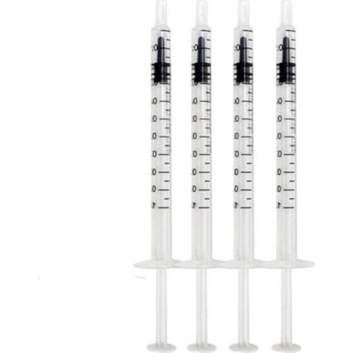 20pcs 1ml Plastic Disposable Injector Syringe For Refilling Measuring Nutrient And Mixing Liquids Gels Glues Oli