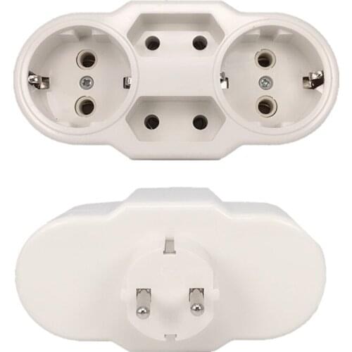 European Type Conversion Plug 1 TO 4 Way EU Standard Power Adapter Socket 16A Travel Plugs AC 110~250V