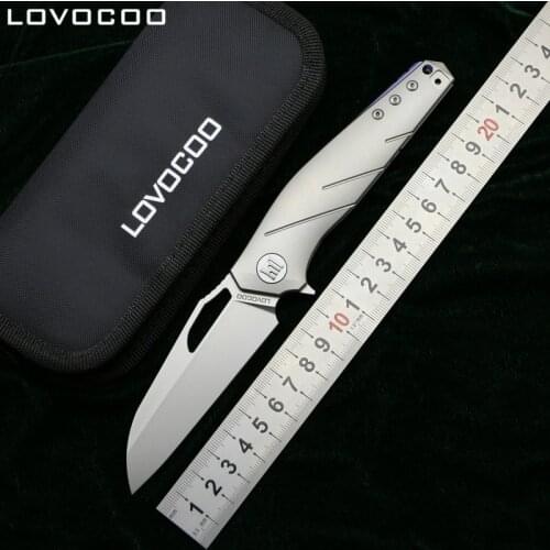 LOVOCOO Apologist Flipper Folding knife MRBS S35VN blade Titanium handle hunting outdoor camping survival fruit Knives EDC tools