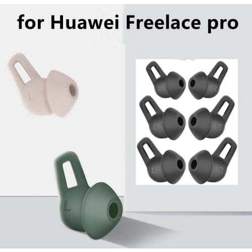 6Pcs Silicone Ear Bud Ear Tips Replacement for Huawei Freelace pro Wire Earphones Earbuds Earpads Eartips Ear Gels