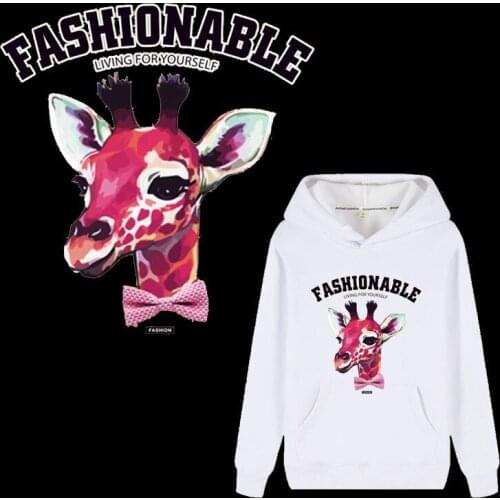 Fine Sweet Giraffe Iron-On Transfer Clothes Applique Patches DIY Accessory Clothing Deco Washable Badges Heat Transfer Stickers
