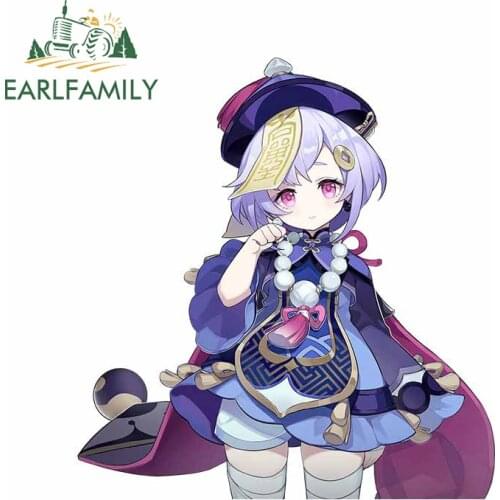 EARLFAMILY 13cm x 13cm for Genshin Impact Vinyl Car Stickers Laptop Air Conditioner Occlusion Scratch Waterproof Window Decal