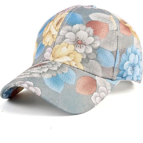 Women‘s Baseball Cap Flowers Cotton cap 2020 Summer Snapback Hats for Men Women Caps Casquette Hats Floral Embroidery Cap Bone