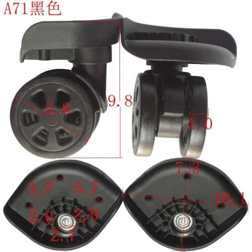1 Pair Luggage Trolley Wheel Replacement Mute 360 Wheels