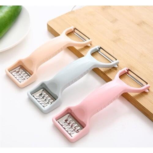 1PCS Vegetable Peeler Plastic Double-Sided Solid Color Fruit Peeler Vegetable Slicer Potato Carrot Grater Home Kitchen Tool