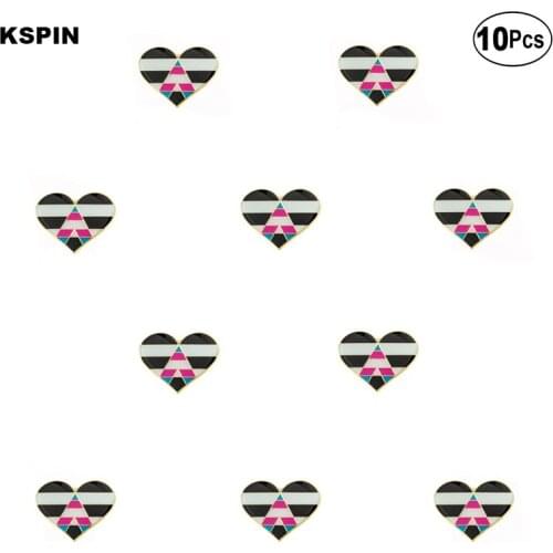 Transgender Ally Flag Brooches Lapel Pin Flag badge Brooch Pins Badges 10Pcs a Lot