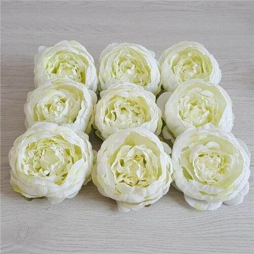 20PCS 10cm Artificial Peony Flower Heads Birthday Party Christmas Halloween Decor Fake Flowers DIY Wedding Flower Wall Garland