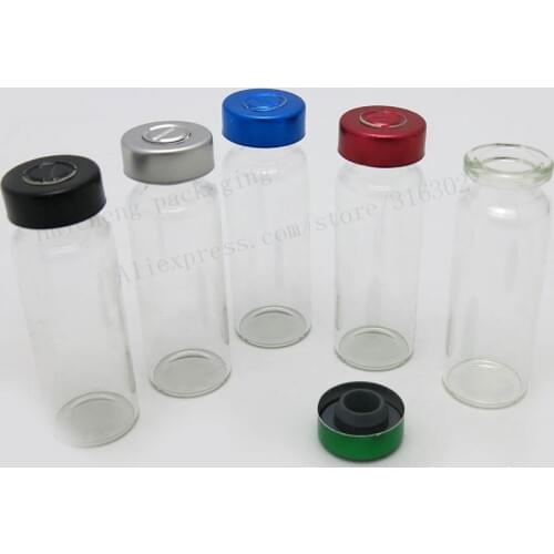 500 X 15ML clear glass vials bottles with stopper and flip lids 1/2oz Transparent Glass Cosmetic Bottles