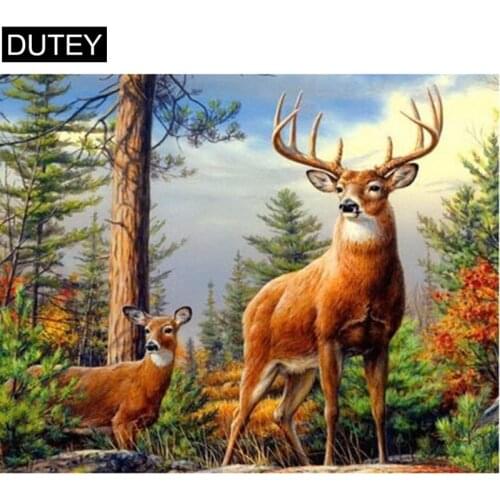 Full Square/Round Drill 5D DIY Diamond Painting"Deer mother"3D Diamond Embroidery Cross Stitch Mosaic Home Decor Gift JCC