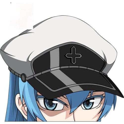Akame Ga KILL Esdeath Peeker Car Stickers Waterproof Anime DIY Decal Graphics Vinyl Decoration Good Quality Waterproof Anti-UV