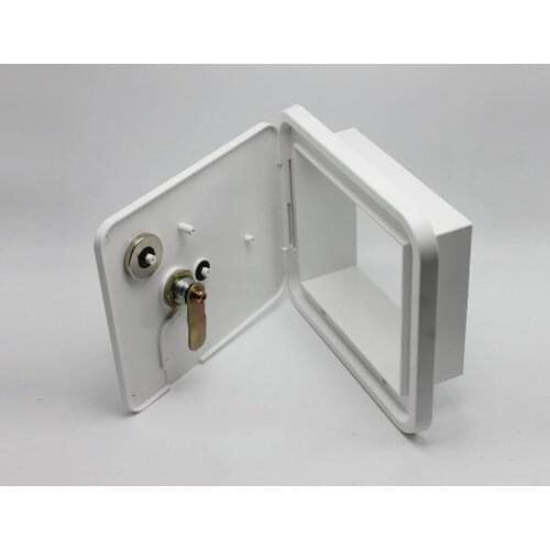 Caravan Camper Trailer White Anti-Yellowing Lock and Keys Exterior RV caravan Hatch for camper part