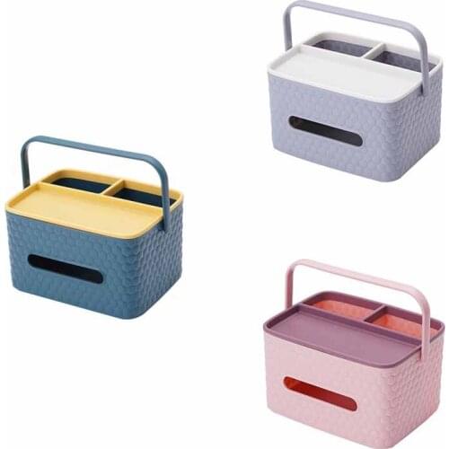 Household Kitchen Desk Tissue Box Rack Cosmetic Storage Toilet Car Pumping Tray