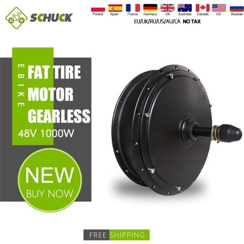 Electric Bicycle 48V 1000W Brushless Non-Gear Wheel Hub Motor Conversion Kit Snow Bike Rear Rotate Hub Motor Parts