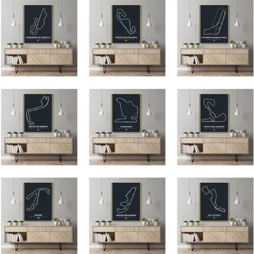 Track Edition Ford RS Hot F1 Race Car Circuit Poster Prints Cuadros Wall Art Canvas Painting Home Living Room Decor No Fram