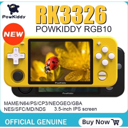 Powkiddy RGB10 Retro Game Console Handheld Game Player Portable Pocket Handheld Game Player 4000 Games 3.5inch IPS Screen