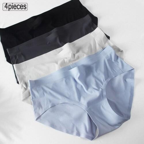 4pieces/lot Seamless Panties Set Underwear Female Comfort Intimates Fashion Lingerie Women Briefs Low Rise Panties