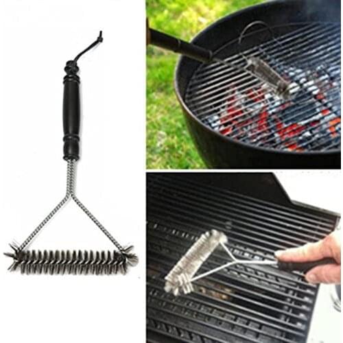 Kitchen Accessories BBQ Grill Barbecue Kit Cleaning Brush Stainless Steel Bristles Cleaning Brushes Cooking Tool Barbecue Gadget