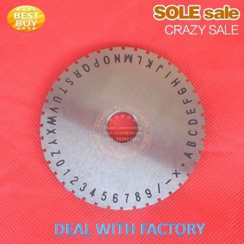 Alloy plate of letter and number for metal sheet embosser metal sheet stampping letter gear stainless steel dog tag disk of font