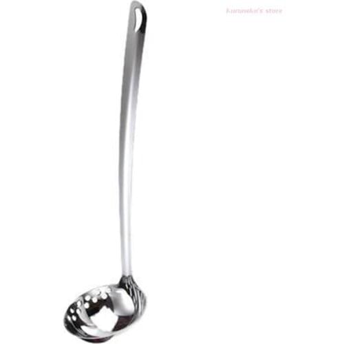 Neko 201 Stainless Steel Double-Use Colander Cooking Soup Spoon Kitchen Hot Pot Strainer Scoop with Long Handle Hanging Hole