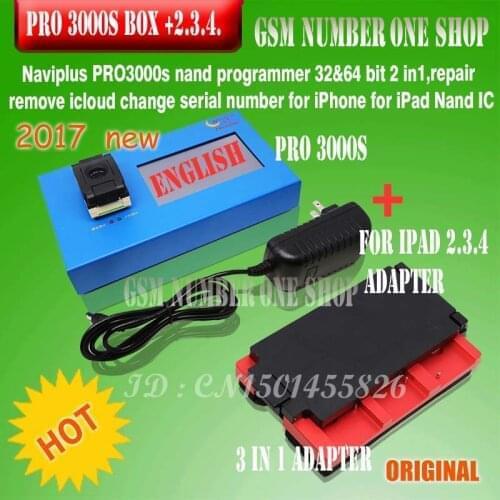 DHL TO naviplus pro3000s box chip programmer 32bit+64BIT 2IN1 5s 6 6plus change serial sn ipxd 2 3 4 5 6 bypass icloud account