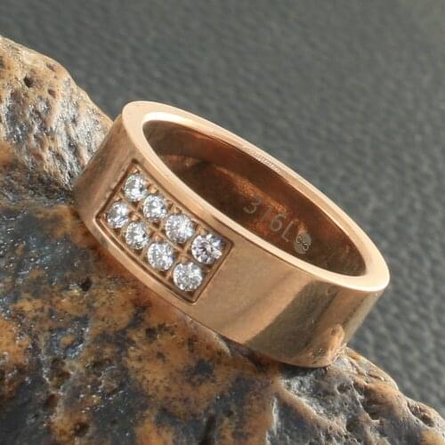 Simple Style Stainless Steel Jewelry Rings Fashion Gift Joyas De Acero Inoxidable Para Mujer RRYZ014